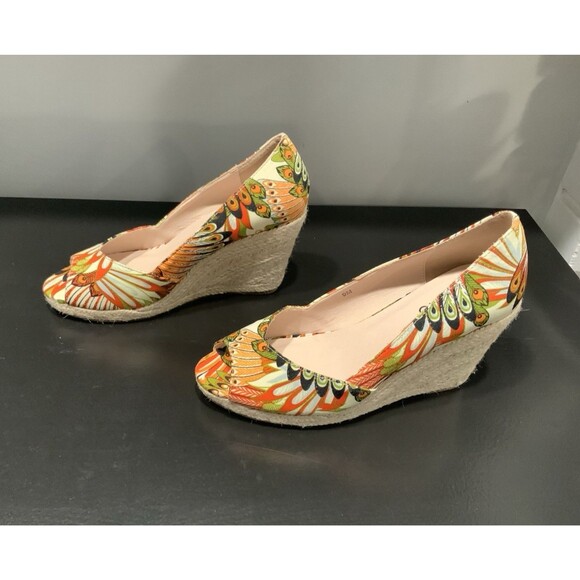 Ashro Espadrille Canvas Wedge NWT Size 9M - Picture 2 of 5